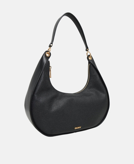 DKNY Kožená kabelka přes rameno Černá 1